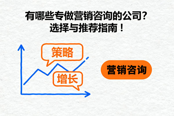 有哪些專做營銷咨詢的公司？選擇與推薦指南！